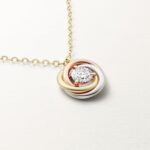 Pendentif Trinity, diamant taille brillant